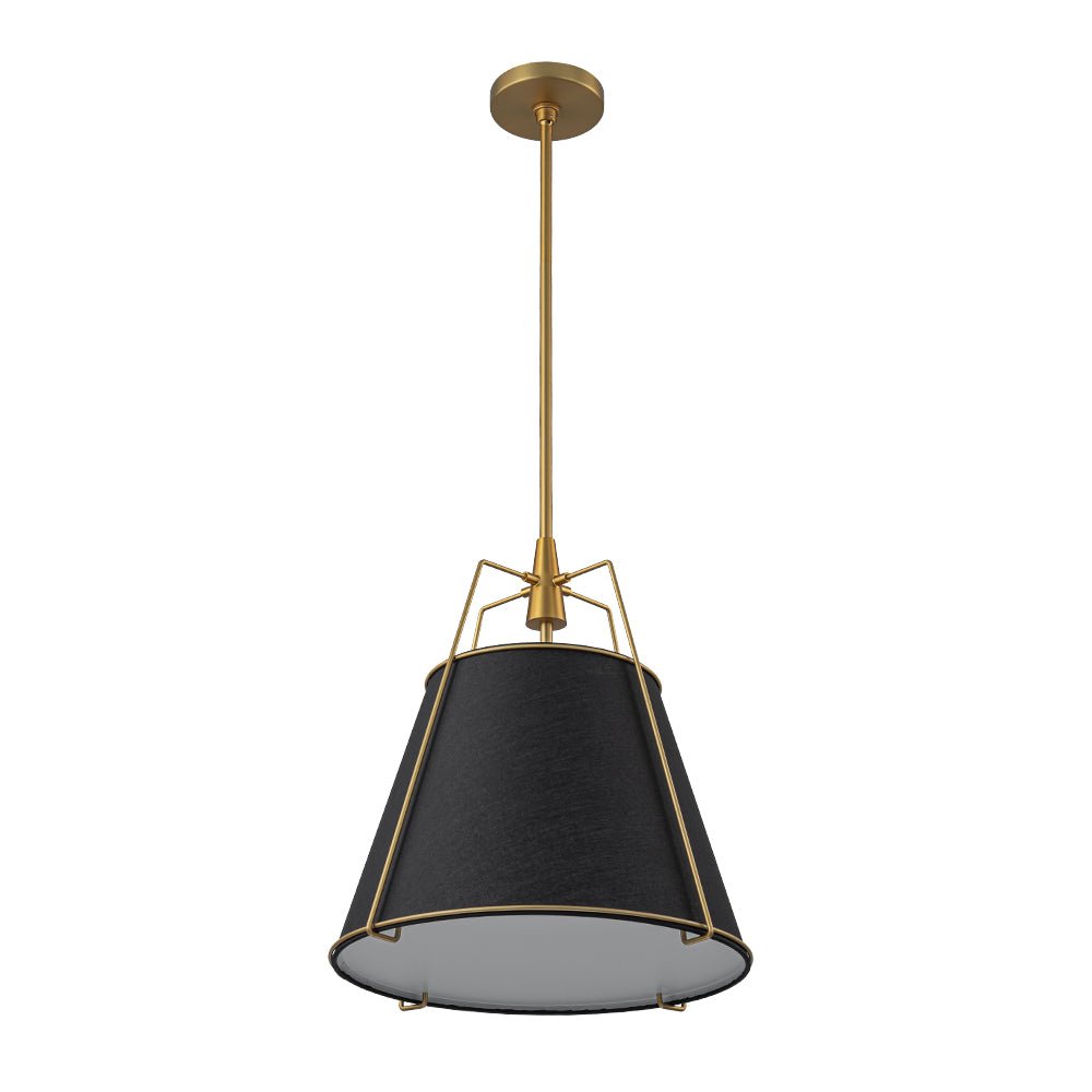 (OpenBox) Modern Fabric Conical Drum Cage Pendant Light