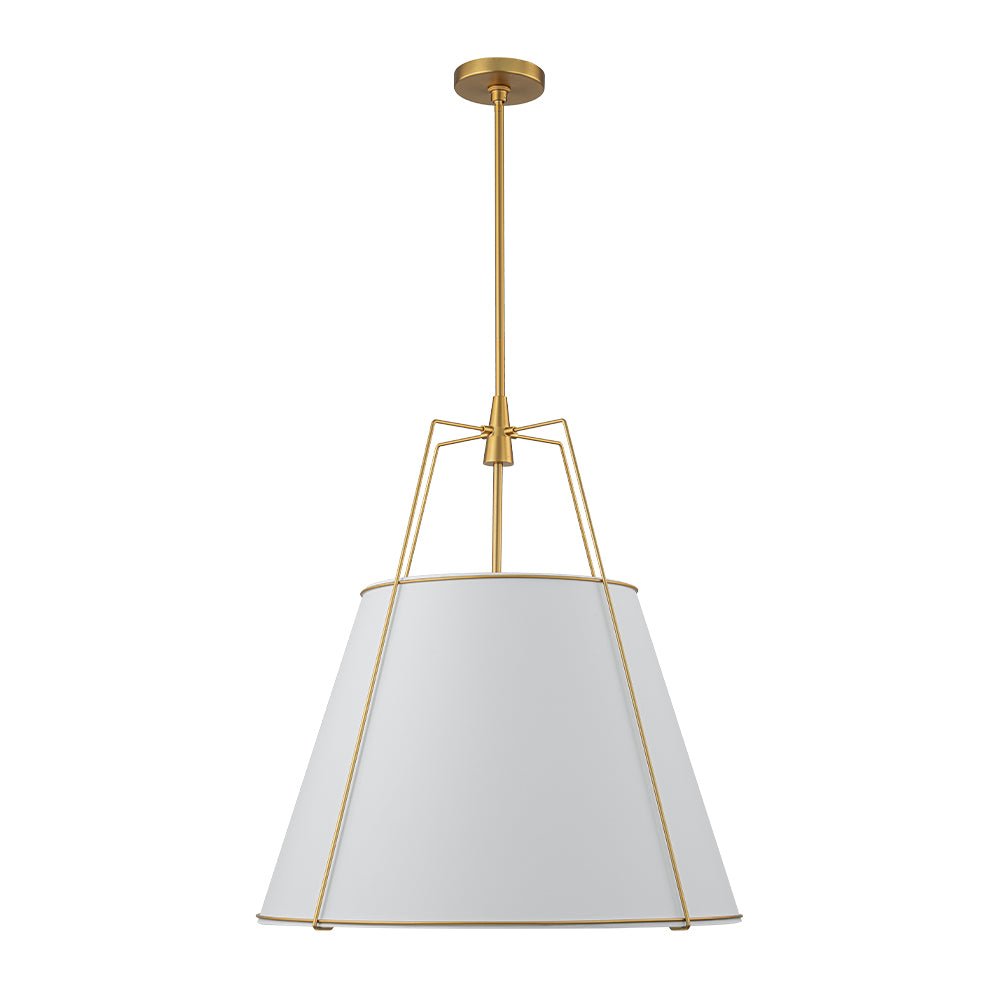 (OpenBox) Modern Fabric Conical Drum Cage Pendant Light