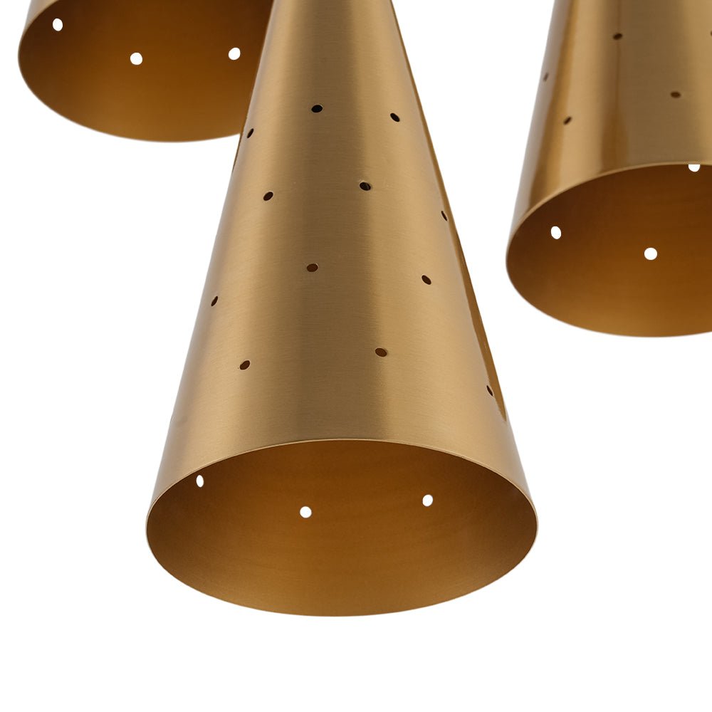 Starry 3-Light Cluster Metal Hourglass Round Entry Pendant