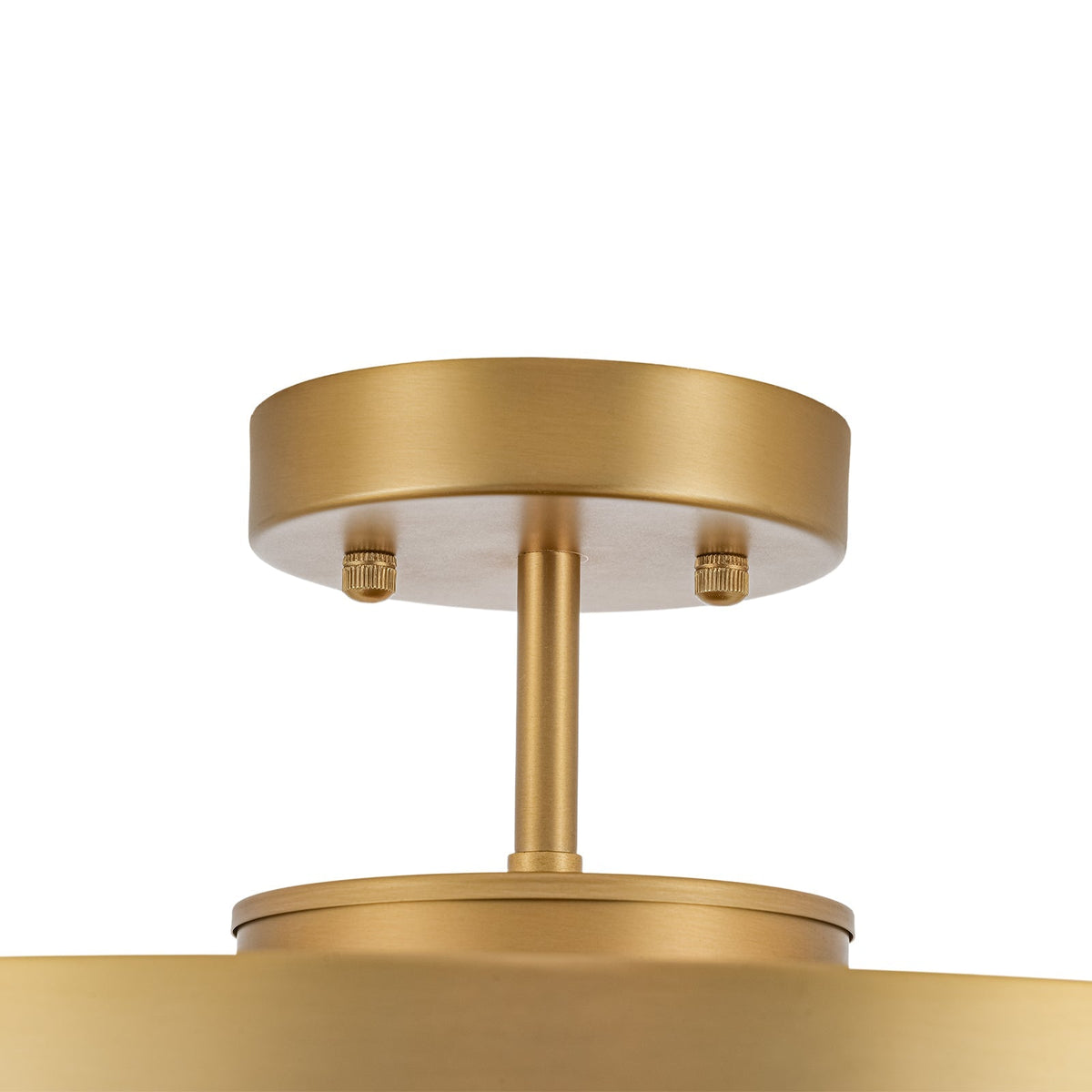 Tiered Water Ribbed Glass Round Semi Flush Chandelier