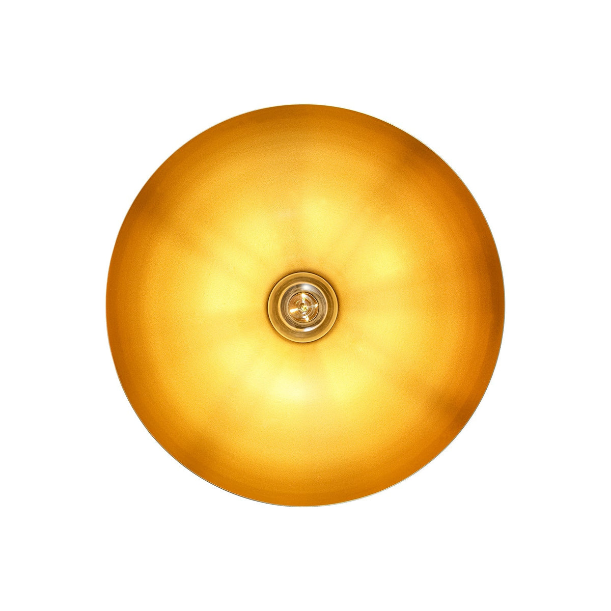 Vintage Brass 1-Light Iron Dome Flush Mount Light