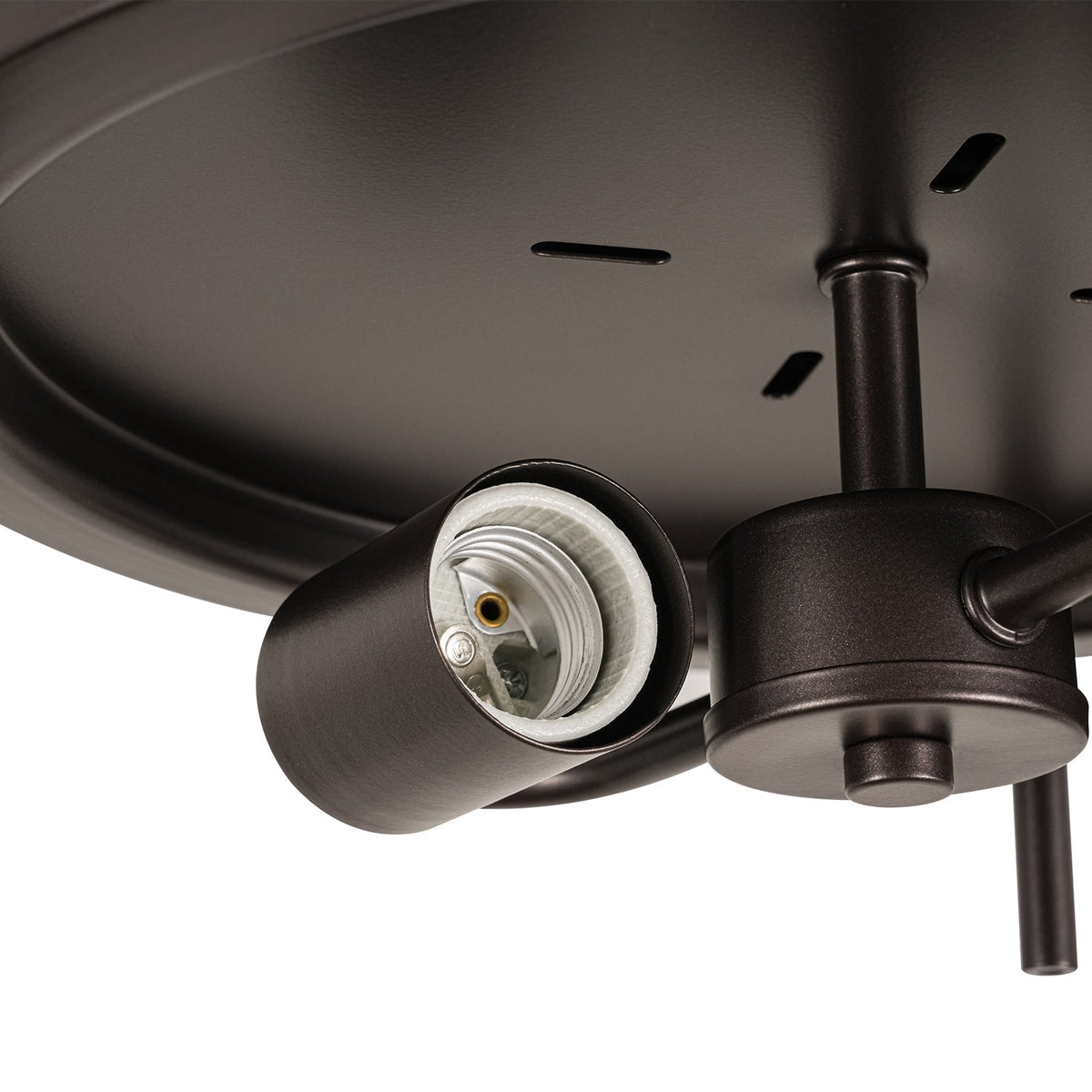 Water Hammered Glass Round Flush Mount Ceiling Light